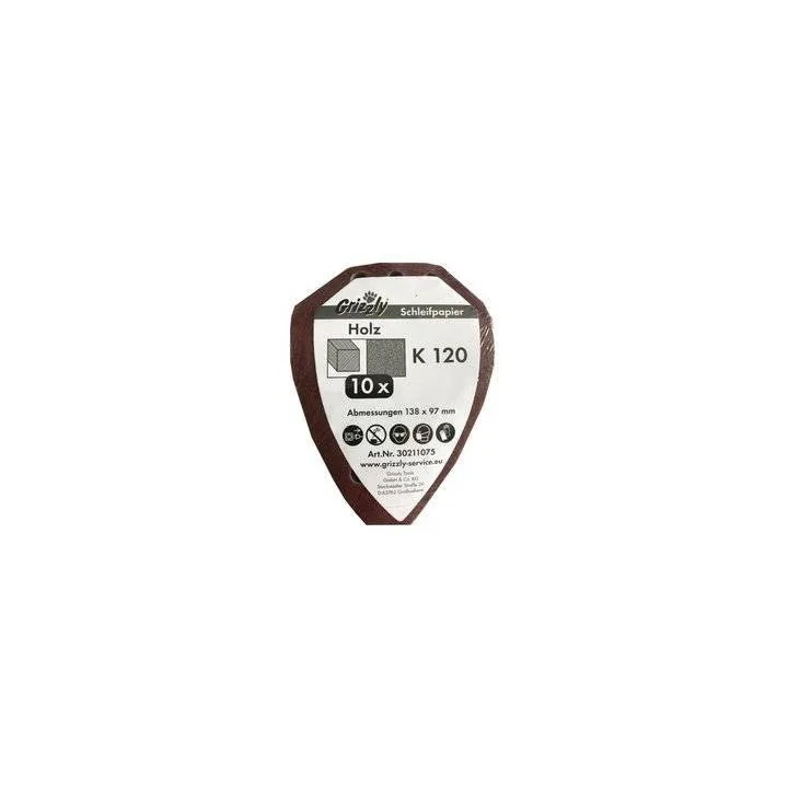 LOT 10 FEUILLES ABRASIVES POUR BOIS (G120) POUR PONCEUSE A MAIN PARKSIDE PHS 160 C4