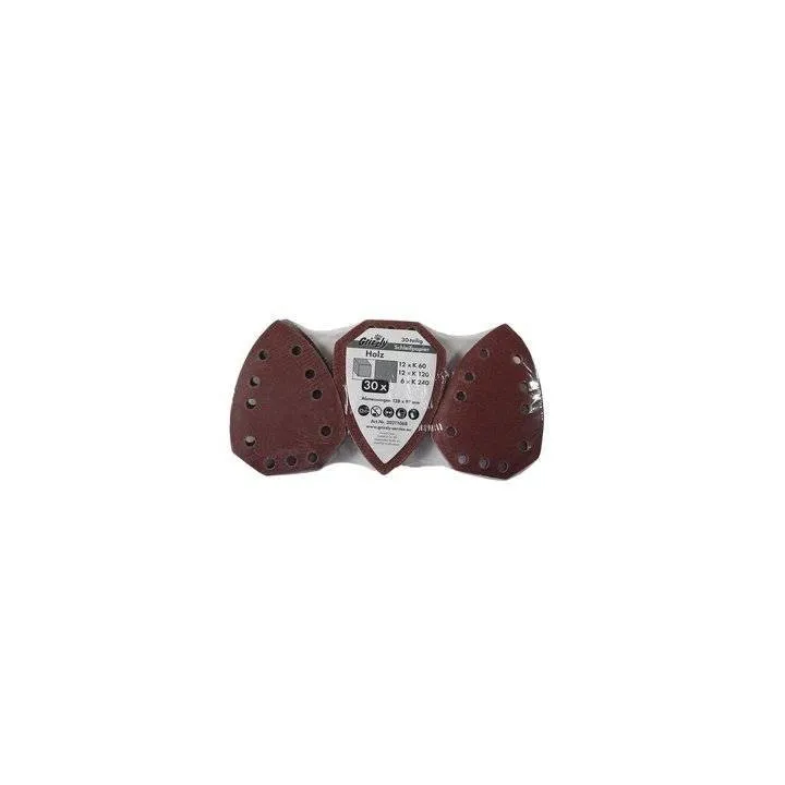 LOT 18 FEUILLES ABRASIVES (6XG60, 6XG120, 6XG240) POUR PONCEUSE A MAIN PARKSIDE PHS 160 C4
