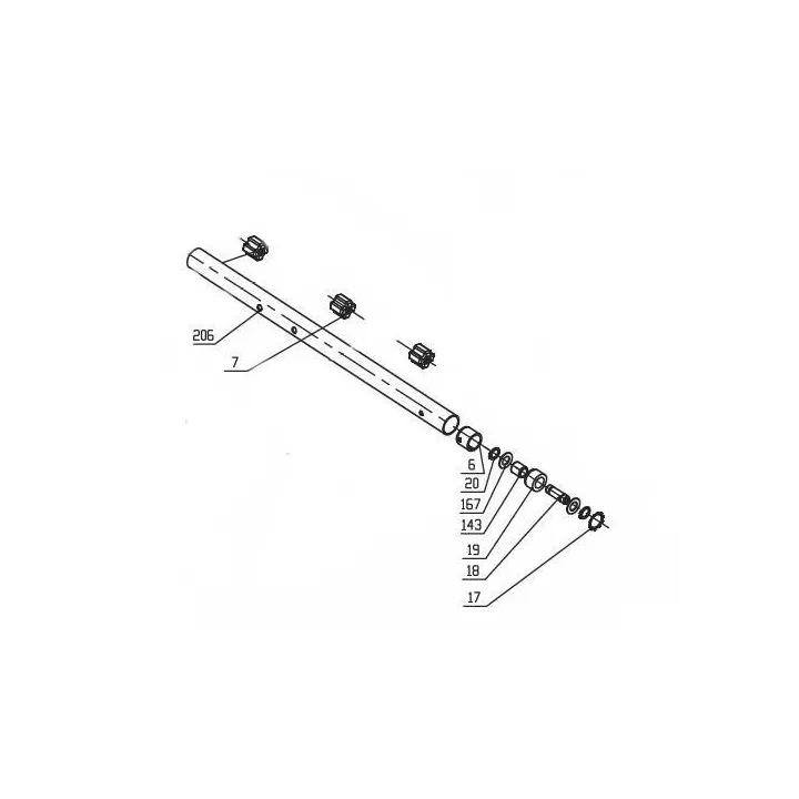 ENSEMBLE TUBE ARRIERE POUR FHL 900 E5
