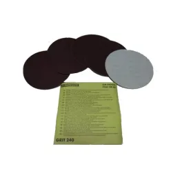 FEUILLES ABRASIVES + FEUILLES SUPPORTS  G240 (LOT DE 5) POUR PONCEUSE PTSG 140 B2
