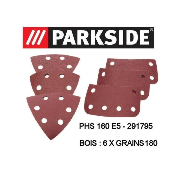FEUILLES ABRASIVES BOIS 6X180 POUR PHS 160 E5