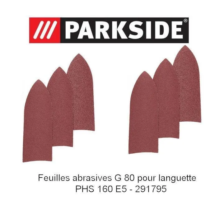 FEUILLES ABRASIVES POUR LANGUETTE DE PHS 160 E5