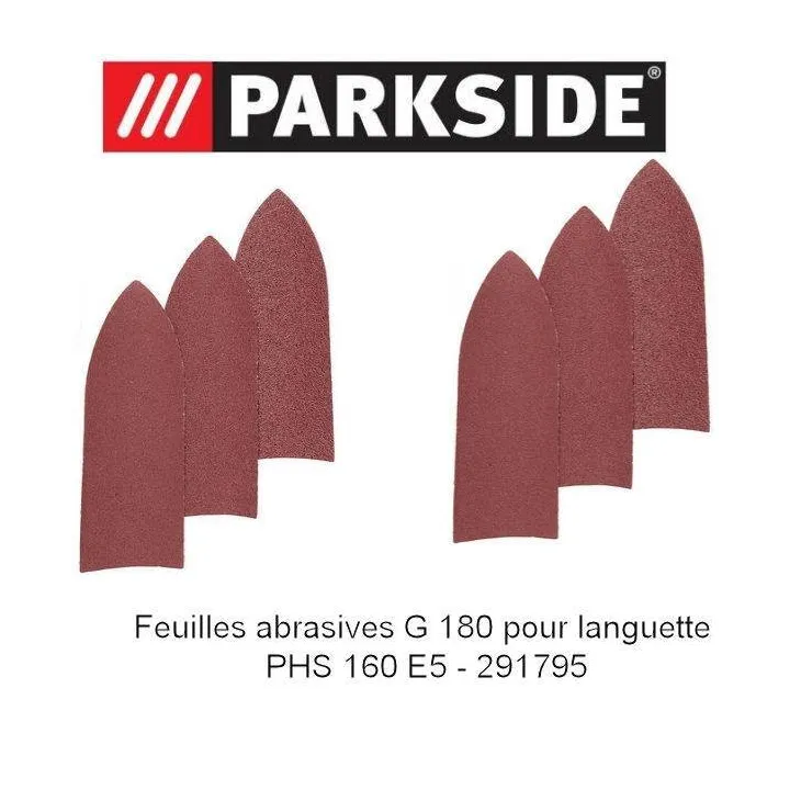 FEUILLES ABRASIVES POUR LANGUETTE DE PHS 160 E5