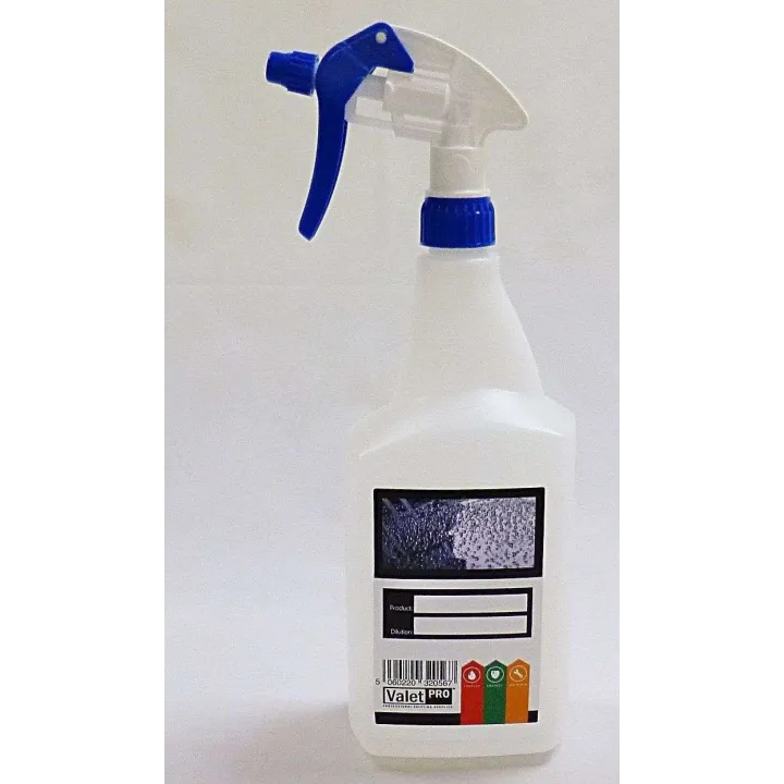 BOUTEILLE DE PULVÉRISATION EN PLASTIQUE 1L - TRIGGER RÉSISTANT AUX PRODUITS CHIMIQUES