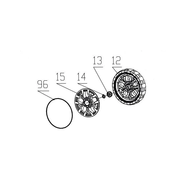 ROUES AVANT POUR SCARIFICATEUR/AERATEUR PARKSIDE PLV 1500 A1 / B1