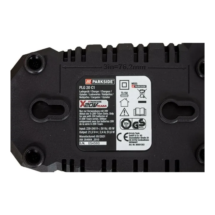 CHARGEUR PARKSIDE PLG 20 C1 - REF: 80001353