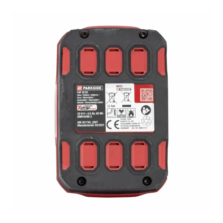 BATTERIE PARKSIDE 20V 4Ah PAP 20 B3 Li-Ion -  REF: 80001157