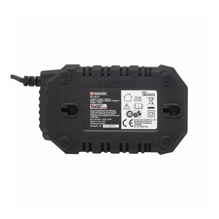 CHARGEUR PARKSIDE 20V 4.5A PLG 20 C3 - REF: 80001355