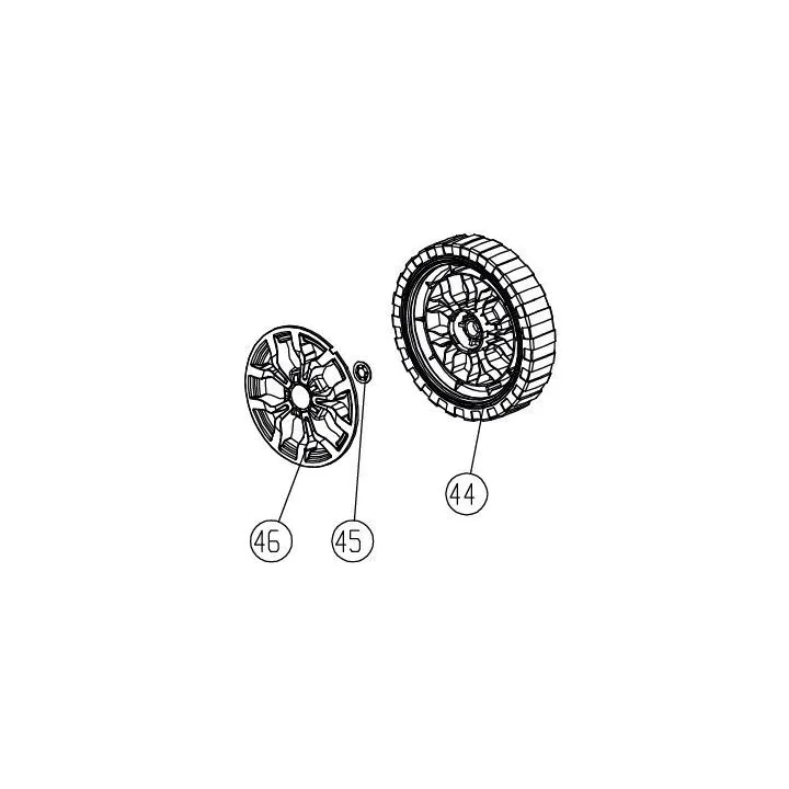 ROUE AVANT POUR SOUFFLEUR PARKSIDE - REF: 91105796