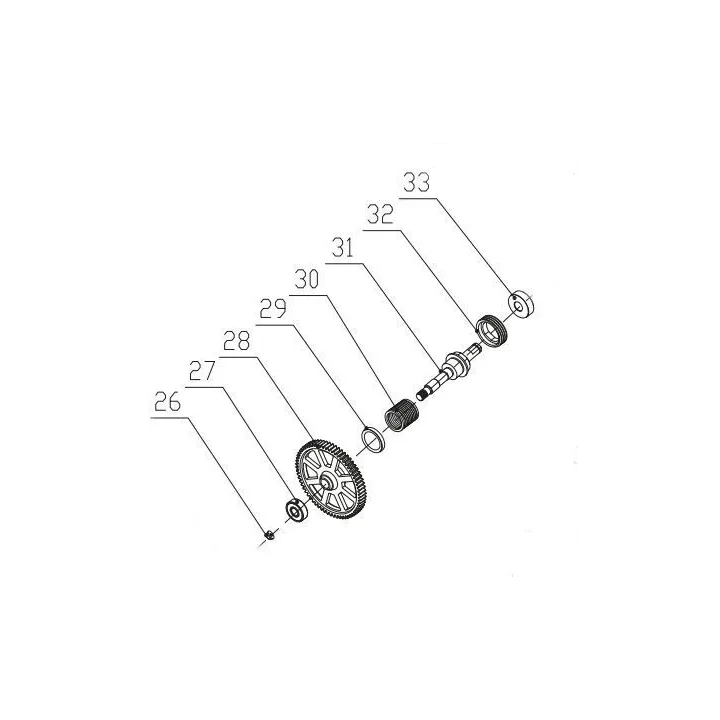 PIGNON D'ENTRAINEMENT DE CHAINE + RESSORT POUR TRONCONNEUSE SANS FIL PARKSIDE PKSA 20 Li B2 - REF: 91105757