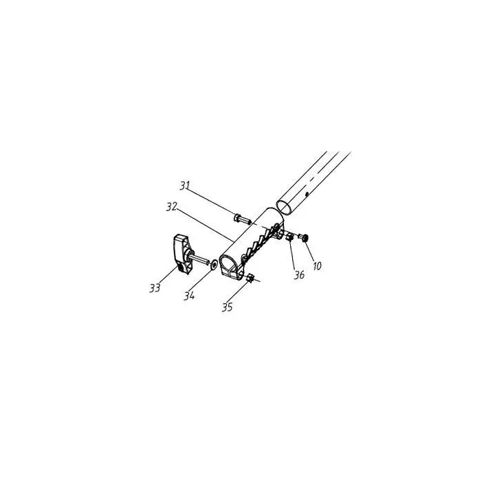 CONNECTEUR DE TUBES POUR DEBROUSSAILLEUSE SANS FIL PARKSIDE PPFSA 40 Li A1 - IAN 376667