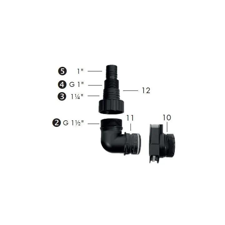 COUDE POUR POMPE IMMERGEE PARKSIDE - REF: 91110114