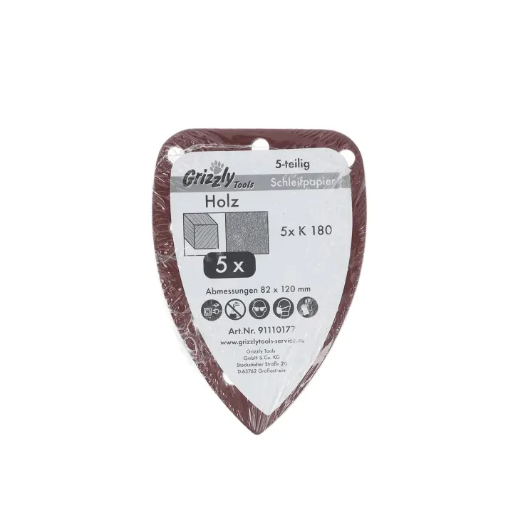 FEUILLES (LOT DE 5) DE PONCAGE K180 POUR PONCEUSE MULTIFONCTION PARKSIDE - REF: 91110177