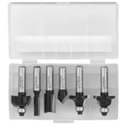 JEU DE FRAISES (8mm) 6 PIECES EN BOITE POUR DEFONCEUSES PARKSIDE POF 1200 E4 - REF: 91110536