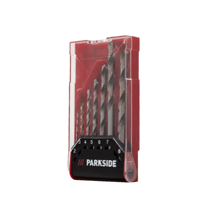 JEU DE FORETS A METAUX 7 PIECES POUR PERCEUSES VISSEUSES PARKSIDE PERFORMANCE PBSPA 12 B2 - REF: 91104637