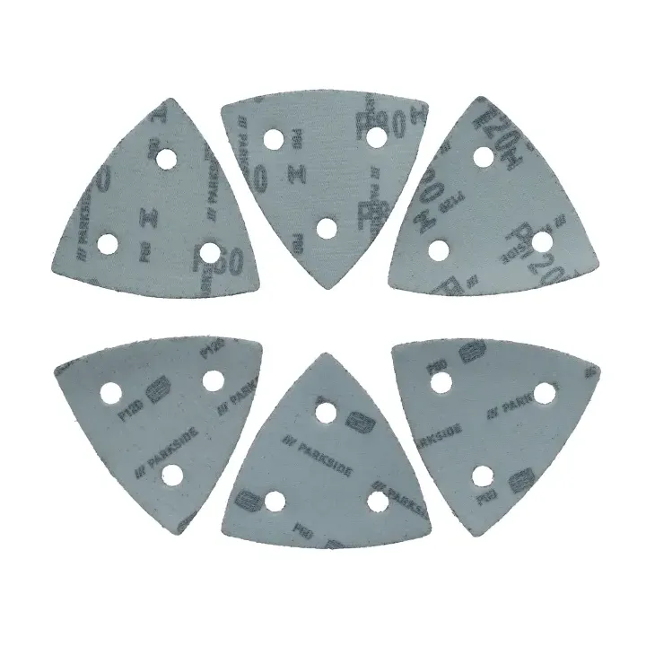 6x FEUILLES ABRASIVES (BOIS + METAL CHACUNE K60/K80/K120) POUR OUTIL MULTIFONCTION PARKSIDE PAMFW 20 Li C3 - REF: 91110384