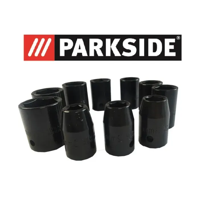 JEU DE CLES A DOUILLE, ECROUS 1/2', JEU DE DOUILLES 10 pièces, DOUILLE, CLIQUET, POUCE CARRE POUR CLE PARKSIDE - REF: 91104353