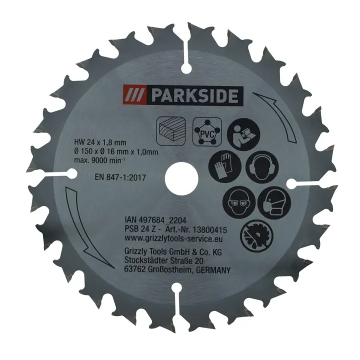 LAME SCIE CIRCULAIRE 24 DENTS POUR SCIE CIRCULAIRE PARKSIDE PHKSA 20 LI B3 - REF: 13800415