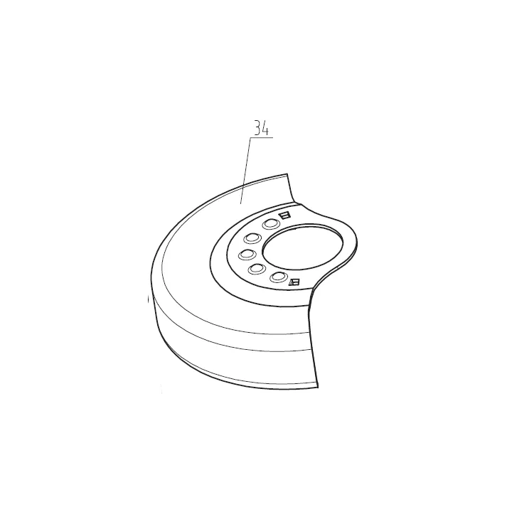 CAPOT DE PROTECTION POUR MEULEUSE SUR BATTERIE PARKSIDE - REF: 91106220