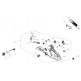 POIGNEE ARRIERE AVEC RESERVOIR POUR TRONCONNEUSE THERMIQUE PARKSIDE PBKS 53 - REF: 91110139